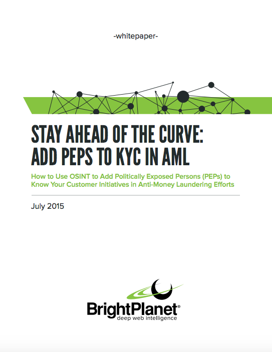 Stay Ahead of the Curve - Add PEPs to KYC in AML White Paper